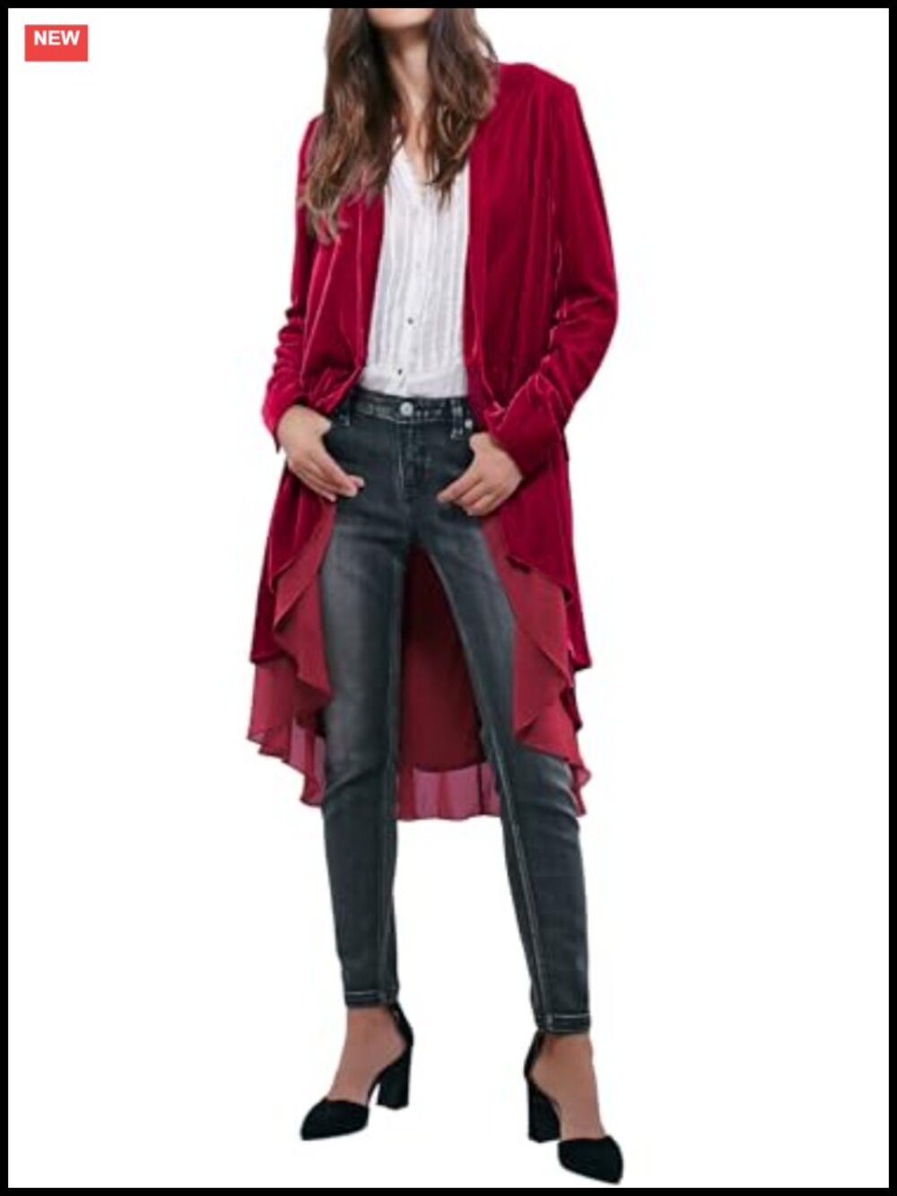 Velvet Long Sleeve Blazer Coat Casual Jacket